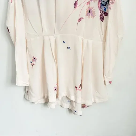 Free People Gemma Floral Tunic Cream Size XS - Picture 7 of 10